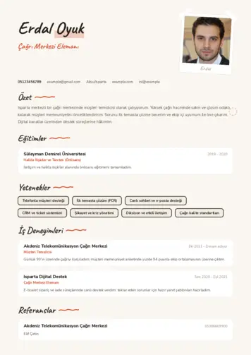 Çağrı Merkezi cv indir